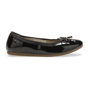 Hush Puppies Glossy Black Kids Flats with Bow